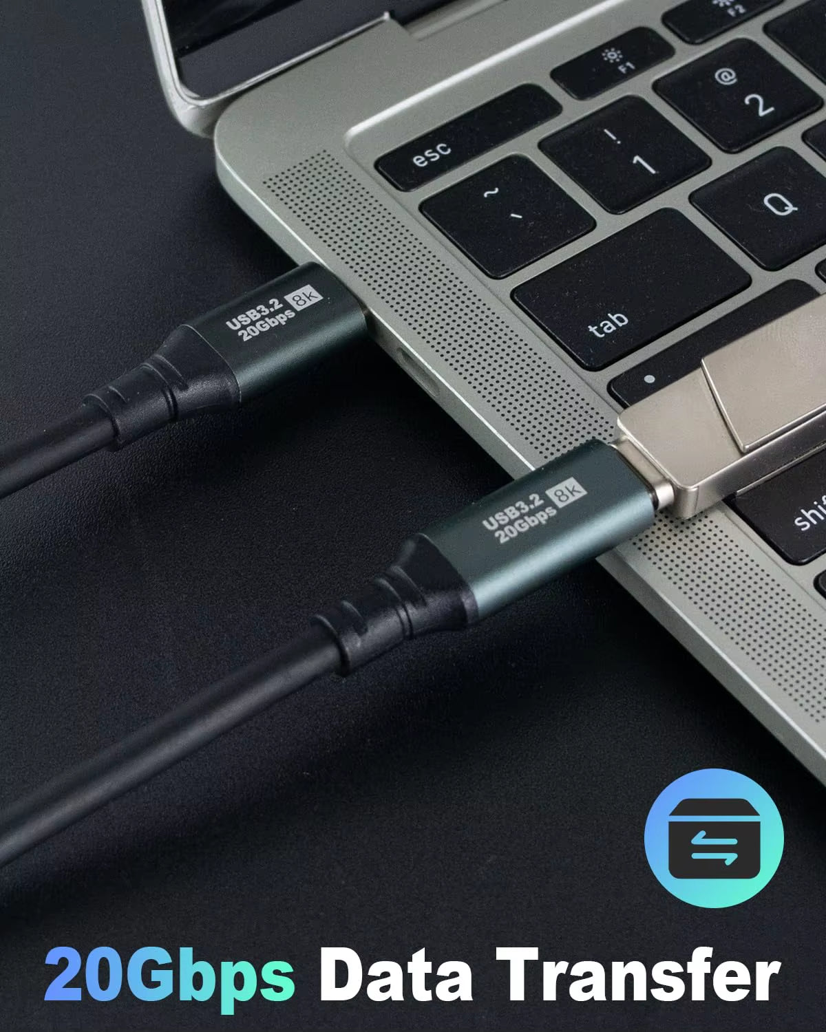 USB C Extension Coiled Cable 6Ft, USB C to USB C Coiled Cable 20Gbps, USB C Male to Female Extension Cable 100W, Type C Extender