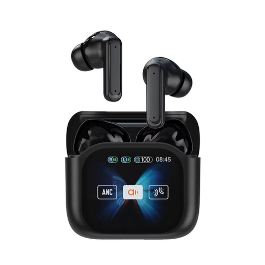 Bass Stereo Ear Buds Bluetooth-Compatible 5.4 Headphones ANC ENC Noise Cancelling IPX5 Waterproof for Sports Workout Gym Running