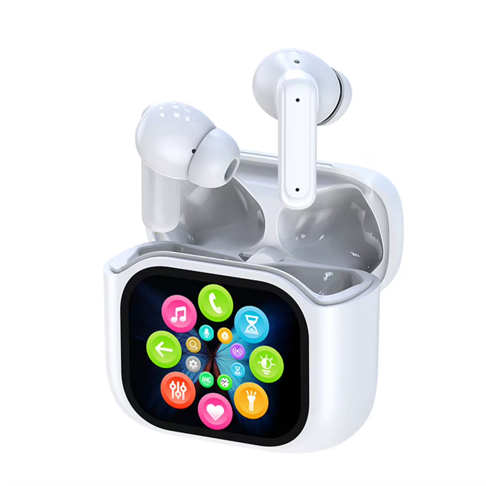 Bass Stereo Ear Buds Bluetooth-Compatible 5.4 Headphones ANC ENC Noise Cancelling IPX5 Waterproof for Sports Workout Gym Running