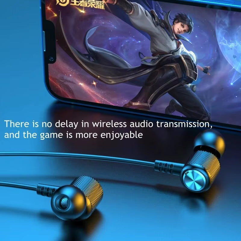 Bluetooth Earphones Wireless Headphones Magnetic Sport Neckband Neck-Hanging TWS Earbuds Wireless Blutooth Headset with Mic