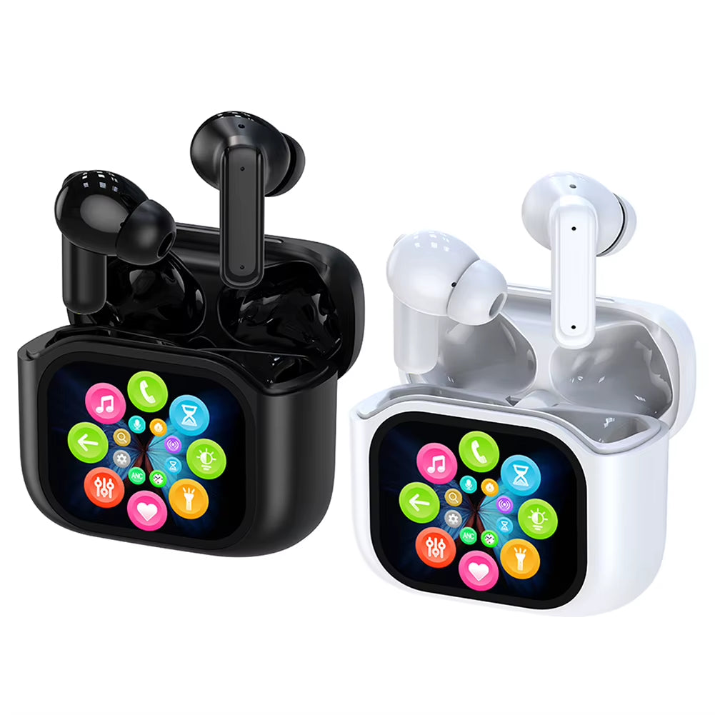 Bass Stereo Ear Buds Bluetooth-Compatible 5.4 Headphones ANC ENC Noise Cancelling IPX5 Waterproof for Sports Workout Gym Running