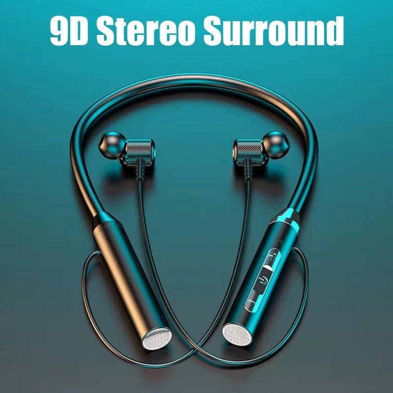 Bluetooth Earphones Wireless Headphones Magnetic Sport Neckband Neck-Hanging TWS Earbuds Wireless Blutooth Headset with Mic