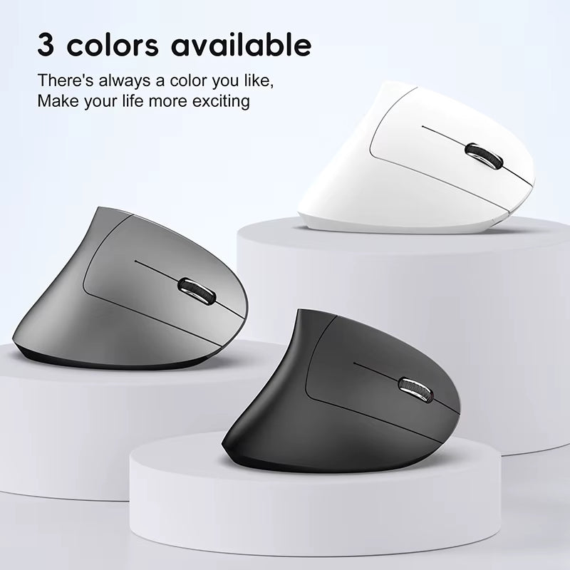 Xiaomi Wireless Mouse Bluetooth Vertical Mouse Dual-Mode Silent Mouse Rechargeable Gaming Mouse for Win Mac OS Laptop Computer