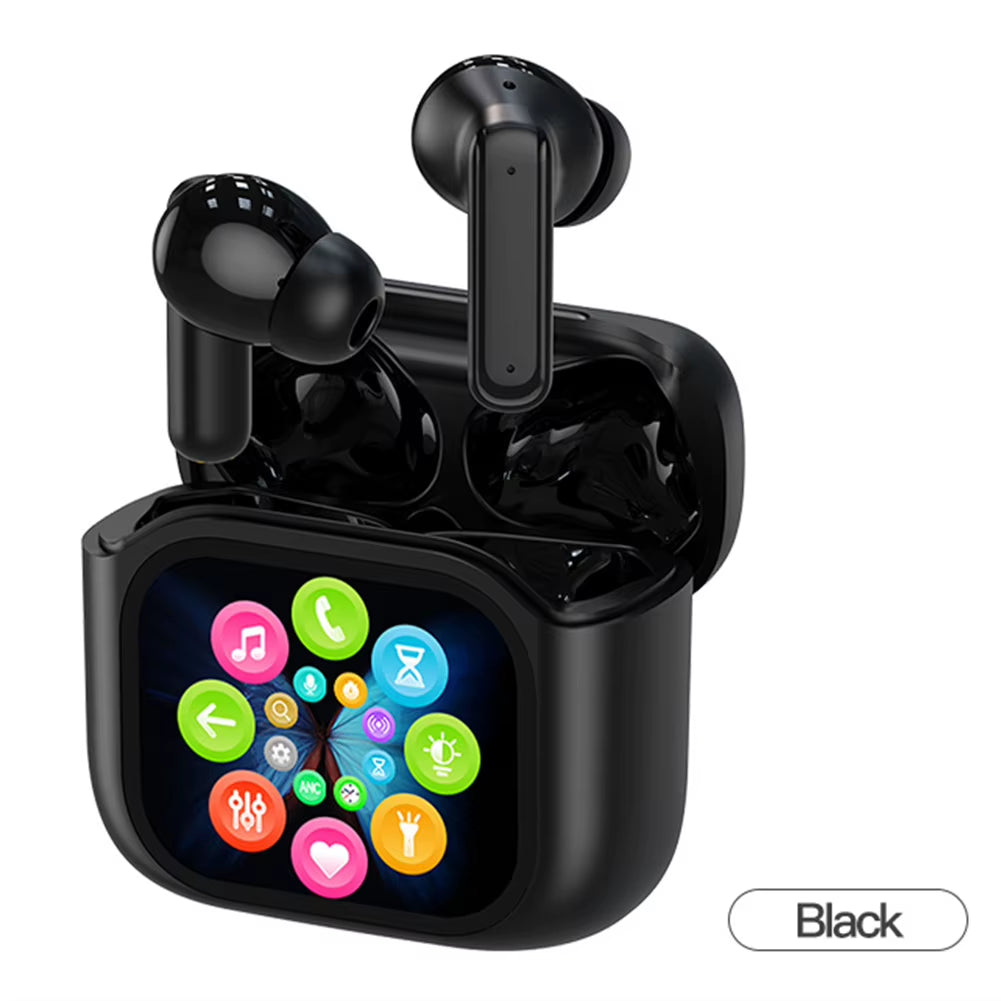 Bass Stereo Ear Buds Bluetooth-Compatible 5.4 Headphones ANC ENC Noise Cancelling IPX5 Waterproof for Sports Workout Gym Running