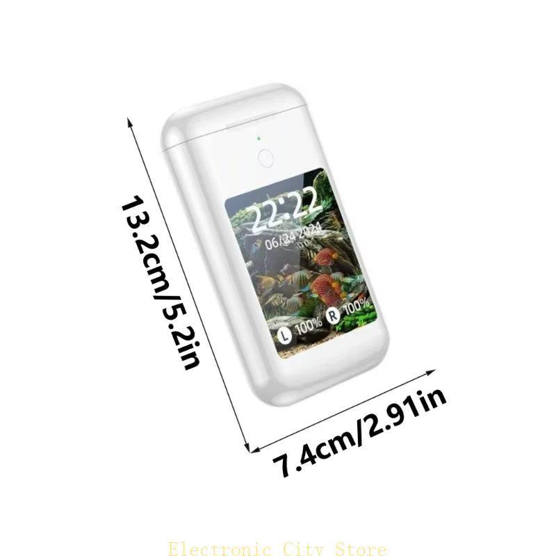 Large Screen Touchable Earphone Large Battery Multiple Function in Ear Headphone Power Charger Headphone Music Game Headset