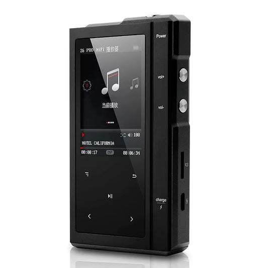 Z6Pro Portable Hifi Music Player MP3 Dual Core Walkman Wireless Bluetooth DSD256 HD Lossless Decoding PO+LO Dual Output
