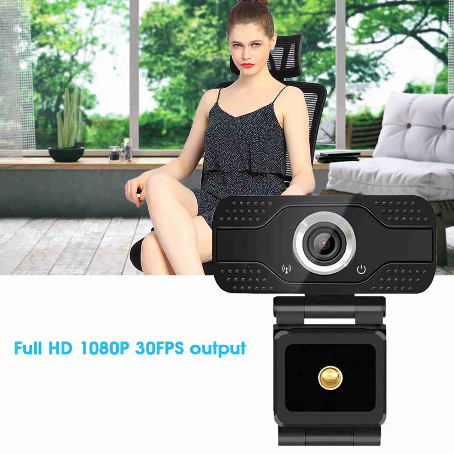 1080P Desktop Computer Camera USB Online Class Webcam with Microphone Computer Camera Drive Camera USB Camera PC Webcam