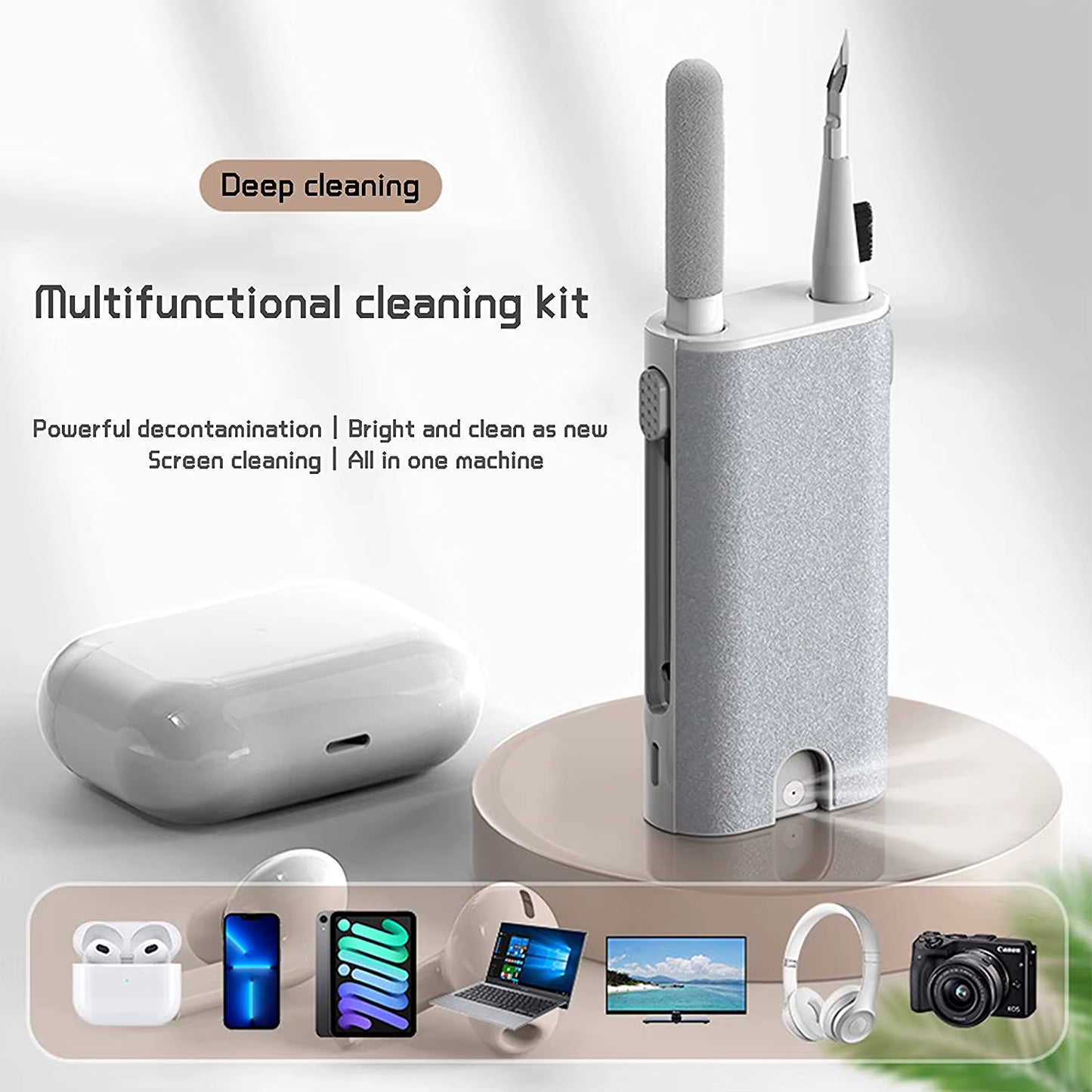 5 in 1 Earphone Cleaner Brush Kit Camera Phone Tablet Laptop TV Screen Cleaning Tools Headset Cleaning Pen for Airpod Pro 3 2 1