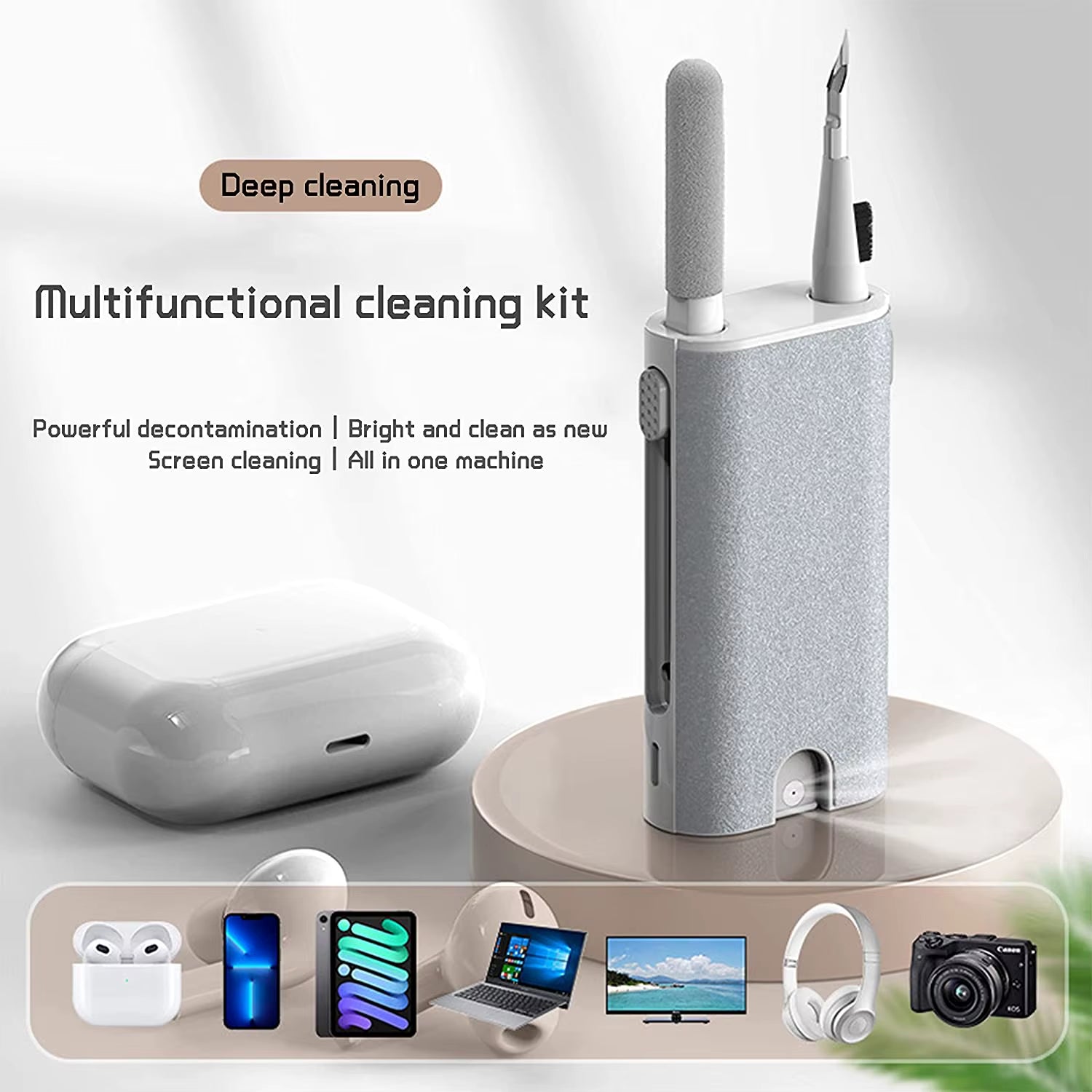 5 in 1 Earphone Cleaner Brush Kit Camera Phone Tablet Laptop TV Screen Cleaning Tools Headset Cleaning Pen for Airpod Pro 3 2 1