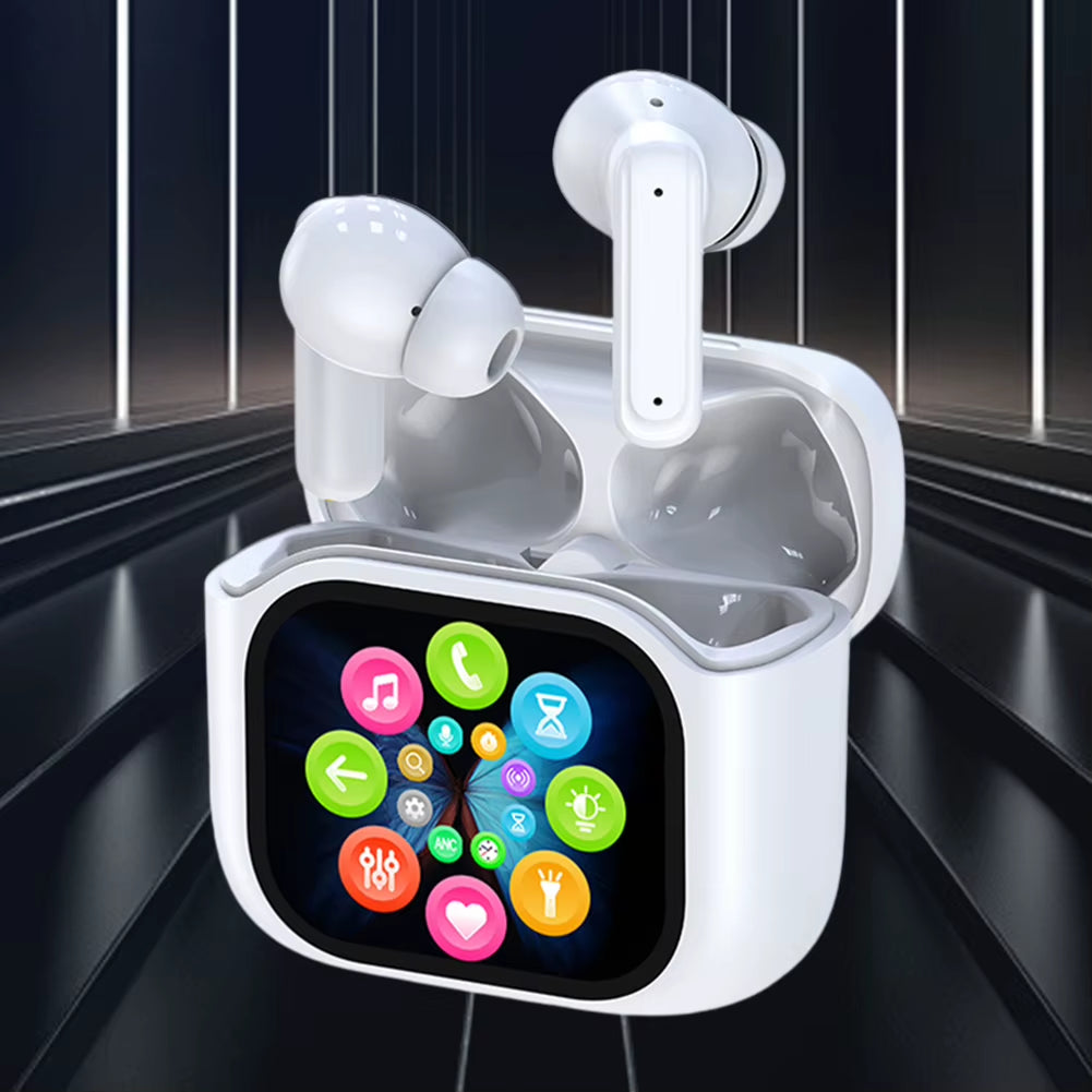 Bass Stereo Ear Buds Bluetooth-Compatible 5.4 Headphones ANC ENC Noise Cancelling IPX5 Waterproof for Sports Workout Gym Running