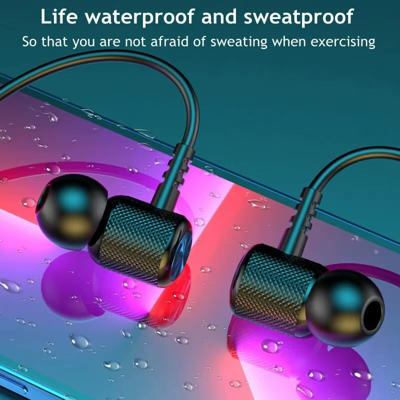 Bluetooth Earphones Wireless Headphones Magnetic Sport Neckband Neck-Hanging TWS Earbuds Wireless Blutooth Headset with Mic