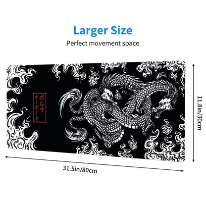 Chinese Dragon Gaming Mousepad XXL Large Office Gaming Mouse Pad Locking Edge Mouse Mat Gamer Keyboards Pads Rubber Desk Mat