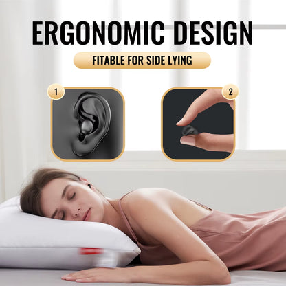 Sleep Earbuds, Wireless Mini Work Earphones, TWS Bluetooth Earphones, Stereo Hidden Earphones with Microphone, High-Definition C