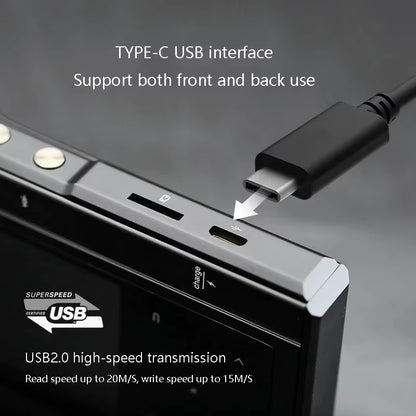 Z6Pro Portable Hifi Music Player MP3 Dual Core Walkman Wireless Bluetooth DSD256 HD Lossless Decoding PO+LO Dual Output